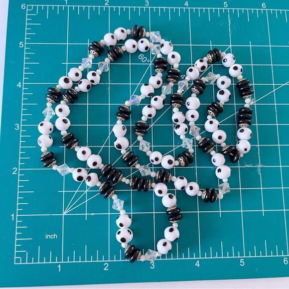 Vintage Murano Glass Polka Dot Bead Necklace - Picture 5 of 5